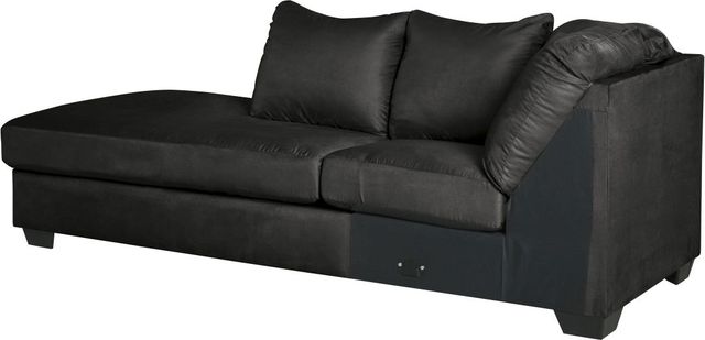 Signature Design by Ashley® Darcy 2-Piece Black Left-Arm Facing Sofa Sectional and Chaise-1