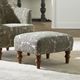 Best® Home Furnishings Customizable Erin & Ben Fabric Ottoman with Dark Walnut Legs-1