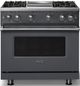 Viking® 5 Series 36" Cast Black Pro Style Gas (NG) Range with Polished Chrome Trim-0