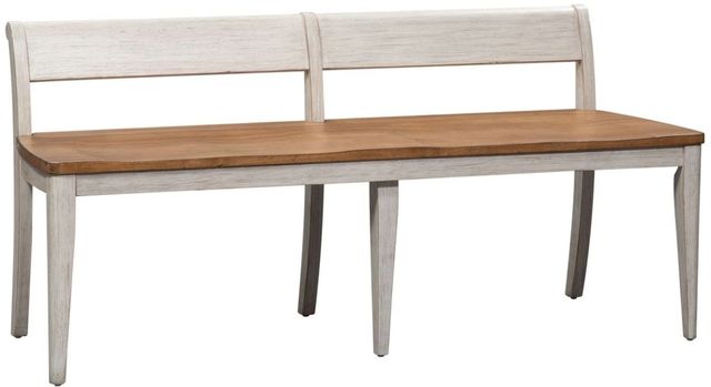 Liberty Furniture Farmhouse Reimagined Antique White/Chestnut Bench-0