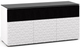 Salamander Designs® Chameleon Milan 339 White and Black Glass Speaker Integrated Cabinet-0