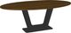 Amisco Customizable Amelia 84" Oval Dining Table with 1" Walnut Veneer Top-0