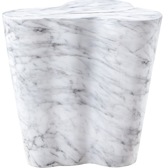 Meridian Furniture Monza White Marble End Table-2