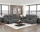 Homelegance® Oberon Dark Gray Double Manual Reclining Loveseat with Center Console-1