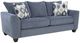 Albany Industries Clearview Blue Queen Sleeper Sofa-1