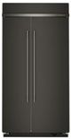KitchenAid® 42" 25.5 Cu. Ft. Black Ore Built-In Side-by-Side Refrigerator with Platinum Interior-0