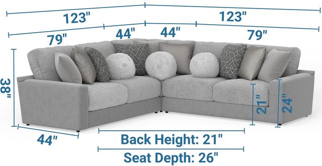 Jackson Furniture Canyon 3-Piece Gray/Platinum/Zinc Modular Sectional-2