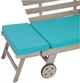 Furniture of America® Maui Gray/Turquoise Fabric/Wood Outdoor Convertible Sofa Daybed-3
