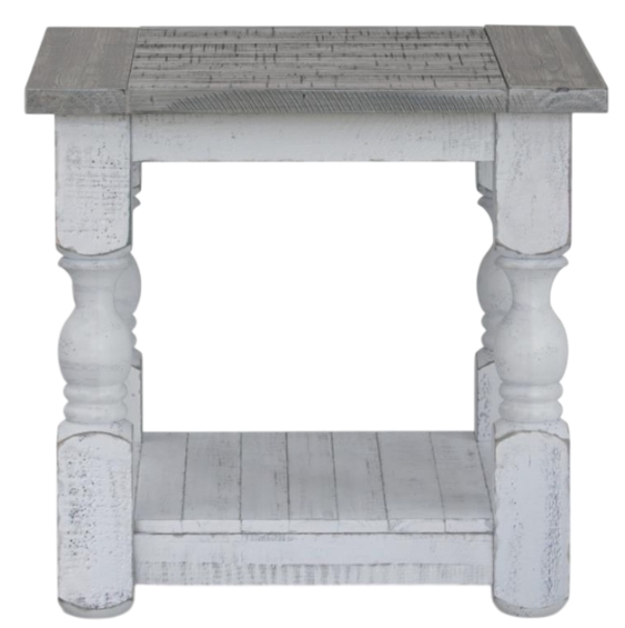 International Furniture Direct Stone Weathered Gray End