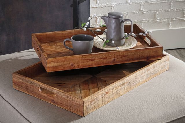 Signature Design by Ashley® Dewitt Brown Tray Set-1