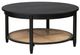 Crestview Collection Port Royal Natural Cocktail Table with Black Base-0