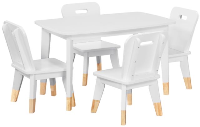 Homelegance® Sloane 5-Piece White Children Table Set-0