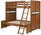 Legacy Kids Teen Fletcher Warm Amber Twin/Full Youth Bunk Bed-0