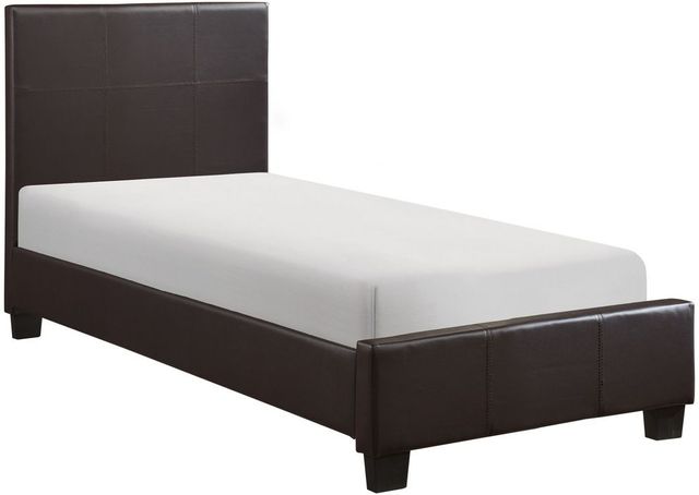Homelegance® Lorenzi Dark Brown Twin Platform Bed-0
