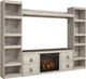 Signature Design by Ashley® Willowton 4-Piece Whitewash Entertainment Center with Electric Fireplace-0