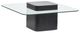 Magnussen Home® Donora Glass Top Square Cocktail Table with Obsidian Base-2