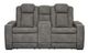 Signature Design by Ashley® Next-Gen DuraPella Two-tone Slate Power Reclining Loveseat with Console and Adjustable Headrest-1