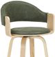 Armen Living Daxton 4-Piece Oak/Vintage Green Barstool Set-5