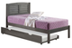 Donco Kids Antique Grey Twin Louver Bed With Trundle Bed-0