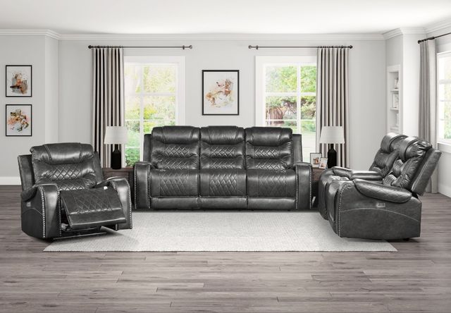 Homelegance® Putnam Gray Power Recliner-1