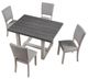 Furniture of America® Sauro 5-Piece Gray Dining Table Set-3