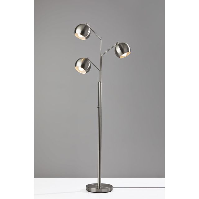 Adesso® Emerson Brushed Steel Tree Lamp-3