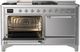 Ilve® Majestic III 60'' Stainless Steel Pro Style Dual Fuel Liquid Propane Range with Solid Door and Chrome Trim-4