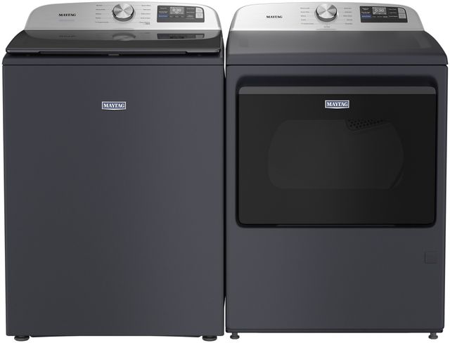 Maytag® Midnight Steel Top Load Washer & Gas Dryer Laundry Pair-0