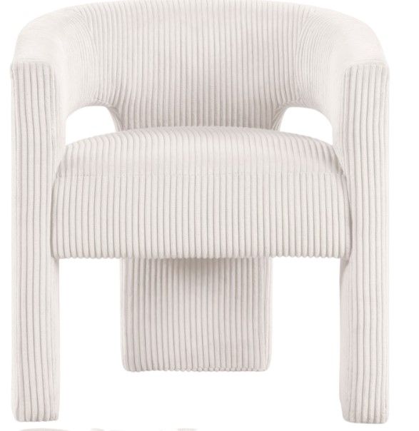 Meridian Furniture Riz Cream Upholstered Accent Chair-1