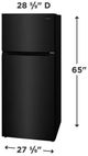 Frigidaire® 28" 16.0 Cu. Ft. Black Top Freezer Refrigerator -2