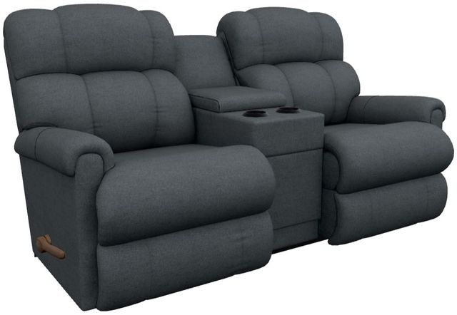 La-Z-Boy® Pinnacle Denim Manual Wall Reclining Loveseat with Console-0