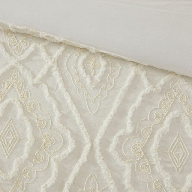 Olliix by Madison Park Margot 3 Piece Cotton White King/California King Comforter Set-2