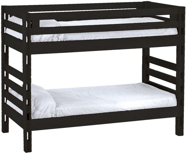 Crate Designs™ Furniture Espresso Twin XL/Twin XL Tall Ladder End Bunk Bed-0