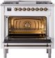 Ilve® Nostalgie II Series 36" White Pro Style Dual Fuel Range-3