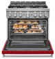 KitchenAid® 36" Passion Red Smart Commercial-Style Gas Range-4