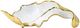 A & B Home Gold/White Leaf Table Decor-0