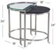 Bassett Mirror Hensley Black/Glass Top Nesting Table with Satin Nickel Base-3