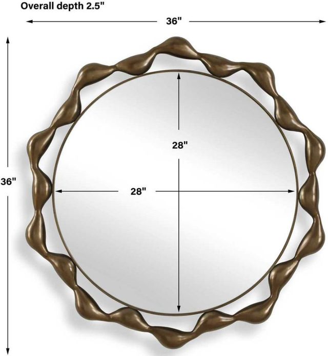 Uttermost® Remolino Warm Bronze Round Mirror-2