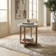 Liberty Furniture Danby Alabaster End Table with Nutmeg Base-1
