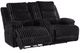 Signature Design by Ashley® Rhines Falls Onyx Double Power Reclining Loveseat with Console-0