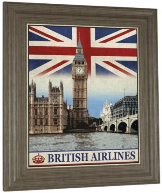 Classy Living The Portmanteau Collection Vintage Travel London 22" Wall Art-3