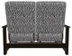 Telescope Casual Leeward Agra Classic/Kona Fabric/Polymer Outdoor MGP Cushion Hidden Motion Loveseat with Chestnut Rustic Polymer Arms-3