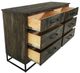 International Furniture Direct Teak Stained Dark Dresser-5