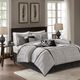 Olliix by Madison Park 7 Piece Grey Queen Dune Comforter Set-1