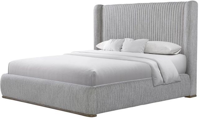 Bernards Jupiter Gray King Upholstered Panel Bed-2