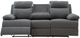Signature Design by Ashley® Tarrant Charcoal Manual Reclining Sofa with Drop Down Table-2