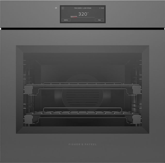Fisher & Paykel Series 11 24” Gray Glass Minimal Handleless Combi-Steam Oven-0