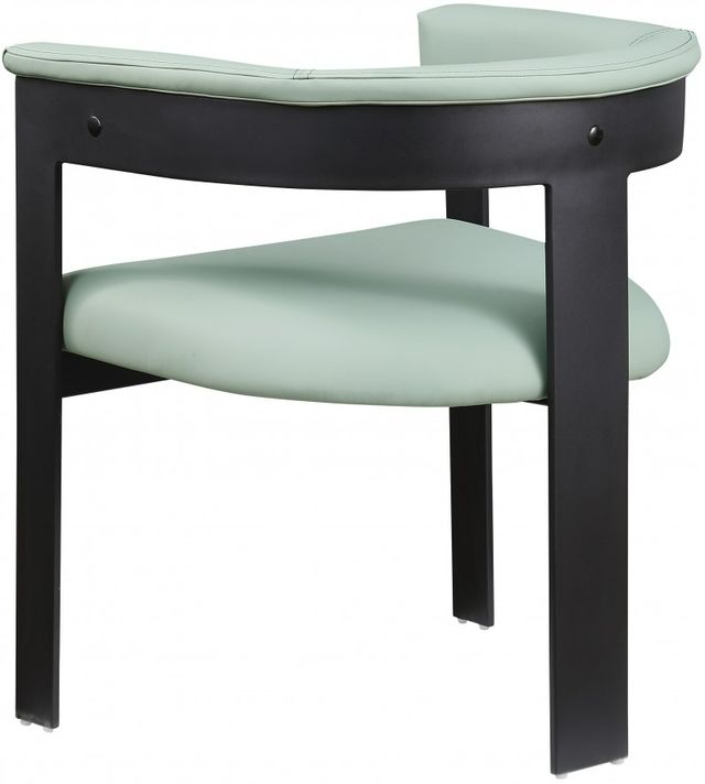 Meridian Furniture Romeo Mint/Matte Black Vegan Leather Dining Chair-3