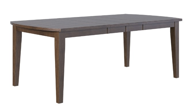 Country View Woodworking Customizable Bakersfield Sap Cherry Top 48" Dining Table with 4-Leaves and Brown Maple Base