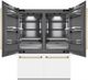 ZLINE Autograph Edition 60" 32.2 Cu. Ft. White Matte Built-In French Door Refrigerator with Water Dispensers, Ice Makers, and Polished Gold Accents-3